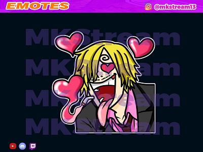 Twitch emotes sanji love