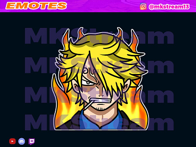 Twitch emotes sanji angry rage animated emotes anime cute design emotes gg goku hype illustration love luffy rage sanji sub badge vegeta