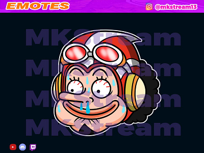 Twitch emotes usopp silly face