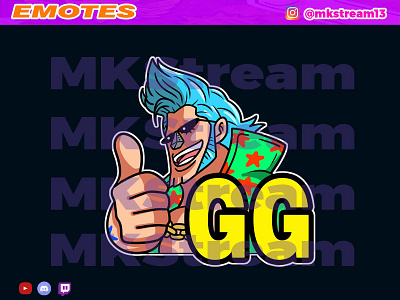 Twitch emotes cyborg franky gg animated emotes anime cute design emotes franky gg goku hype illustration luffy sub badge vegeta