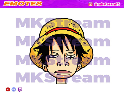 Twitch emotes luffy silly funny face animated emotes anime cute design emotes funny goku hype illustration luffy silly sub badge vegeta