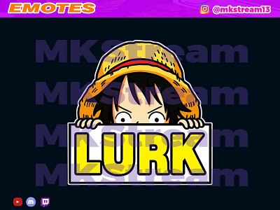 Twitch emotes chibi luffy lurk animated emotes anime chibi cute design emotes gg goku hype illustration love luffy lurk sub badge vegeta