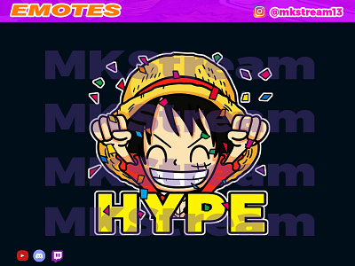 Twitch emotes chibi luffy hype