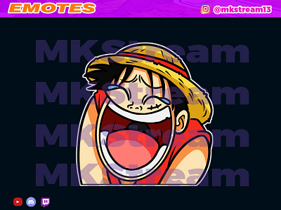 Template Dribbble Emotes animated emotes anime cute design emotes funny gg goku hype illustration laugh luffy sub badge vegeta