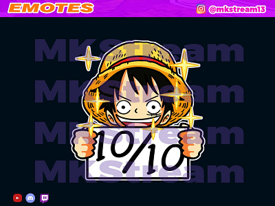 Twitch emotes chibi luffy perfect score 10/10