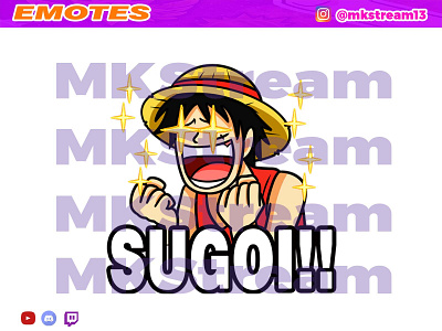 Twitch emotes luffy excited sugoi