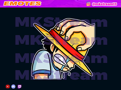 Twitch emotes kid luffy cry sad animated emotes anime cry cute design emotes gg goku hype illustration luffy sad sub badge vegeta