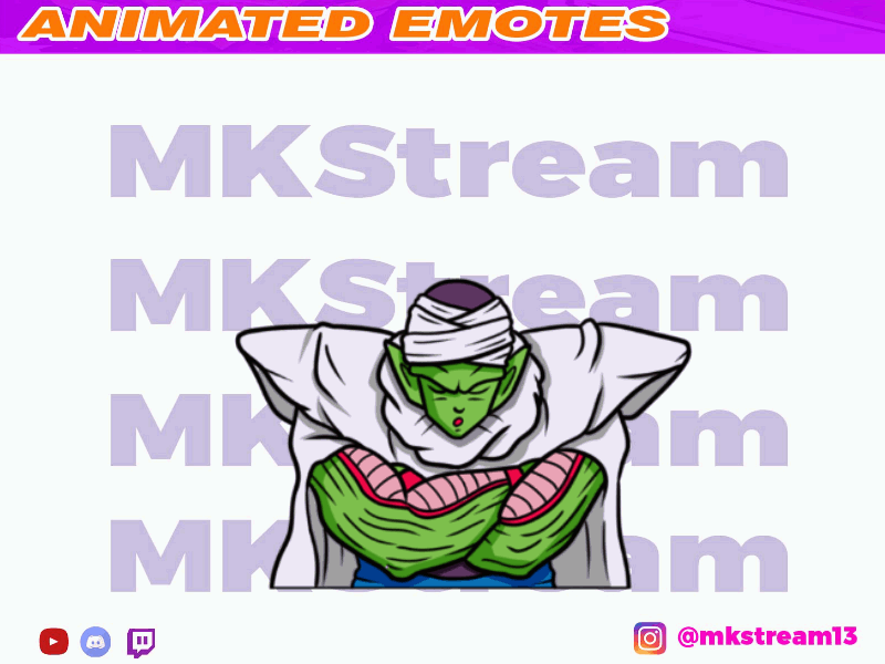 Twitch animated emotes dragon ball piccolo sleep animated emotes design dragon ball emotes goku illustration luffy piccolo sleep sub badge