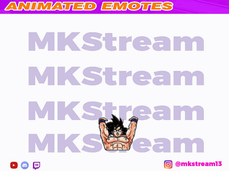 Twitch animated dragon ball son goku spirit bomb hype animated emotes anime design dragon ball emotes gg goku hype illustration spirit bomb sub badge vegeta