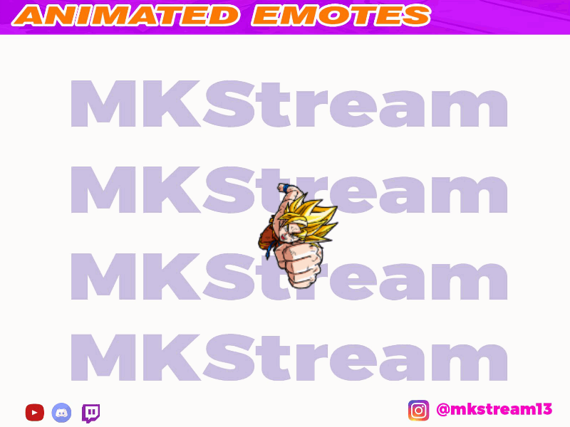 Twitch animated dragon ball son goku super saiyan raid animated emotes animation anime design emotes gg goku illustration raid sub badge super saiayan twitch vegeta