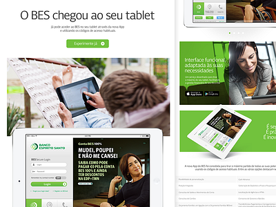 BESTablet Homepage 2014 app banco banco espírito santo bes green ipad portugal tablet