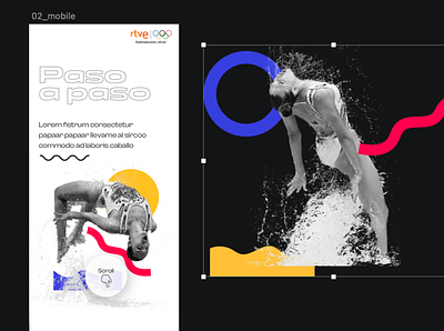 Olympic games - Slow motion clips landing page for RTVE blue design flat illustration logo madrid modern rtves ui ux