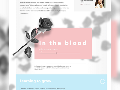 Undisclosed project 2016 blue clean flores lola minimal modern rose rtves ui ux