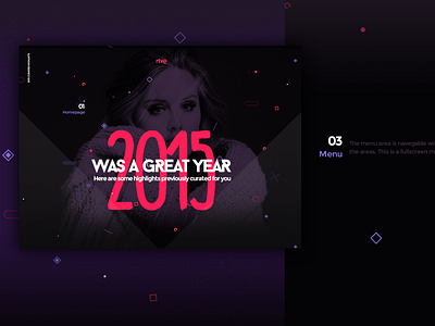 2015 Was a Great Year 2015 adele blue colors dark modern red responsive rtve web year
