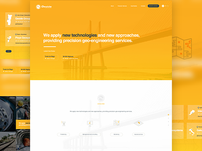 A project from 2015 clean geo homepage onepage responsive simple website yellow