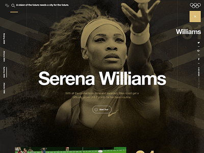 Serena Williams - Slow Motion clean flat games madrid modern olympic responsive rtves serena williams trend ui ux web