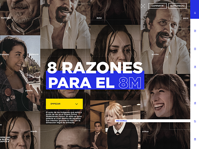 8 Razones para el 8M blue clean flat madrid modern responsive rtves trend ui ux web