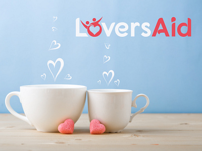 Lovers Aid Text logo design