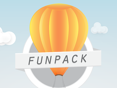 funpack hot air balloon illustration user interface vector web ui