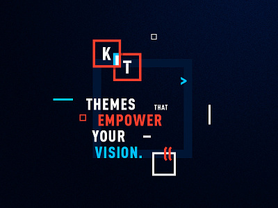 Kubik Themes — Brand blue brand cube dark logo red square theme