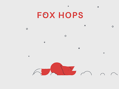 Fox Hops 2d animal animation arctic fox character animation fox fox hops hop illustration jump motion graphics rhyme rhyming rhyming couplet snow snowy voxpops winter