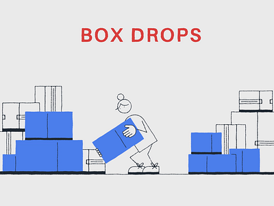 Box Drops 2d animation box character animation clumsy drop illustration motion graphics rhyme rhyming rhyming couplet vox pops vpi