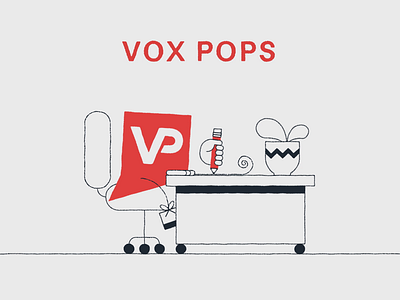 Vox Pops 2d animating animation character animation design drawing illustration logo motion graphics office chair rhyme rhyming rhyming couplets vox pops