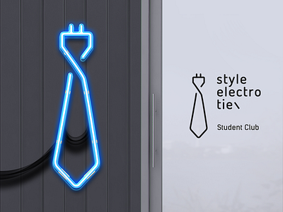Style Electro Tie branding club electro idenitication identity logo neon student style tie