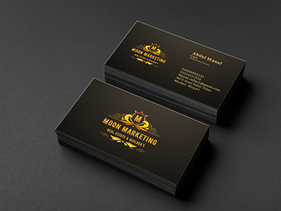 Moon Marketing Luxury Business Card Design.