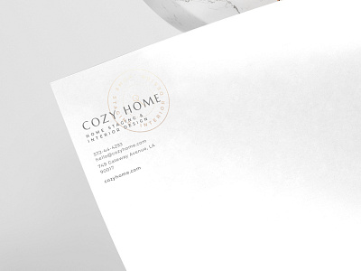 Letterhead clean design estate agent foil interior designer letterhead logo paper stamp stationery typography