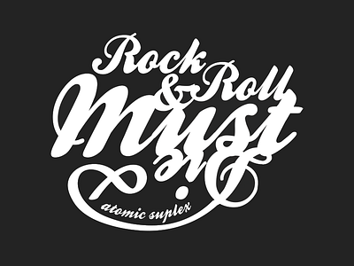 Band T-shirt design music rock script t shirt typography