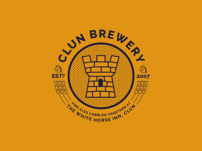 Clun Brewery ale beer branding brewery castle gold inn logo orange pub rebrand typography