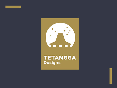Tetangga Designs design flat gold hut hut logo logo minimal minimal design minimalist night sky stars