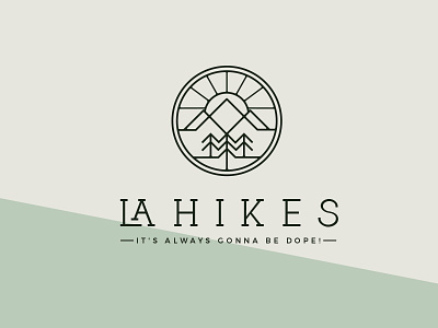 LaHikes circle hike la line logo los angeles minimal mountain outdoors sky sun tree