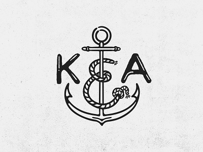 K&A anchor anchor logo apparel clothing knot monogram sea shop vintage vintage logo