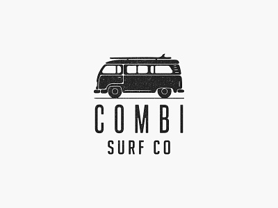Combi Surf Co beach combi minimal rv logo summer surf surf logo surfing