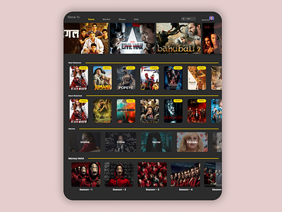 Movie streaming platform:/ aha amazon app branding design hulu movie netflix online movie prime streaming ui webdesign