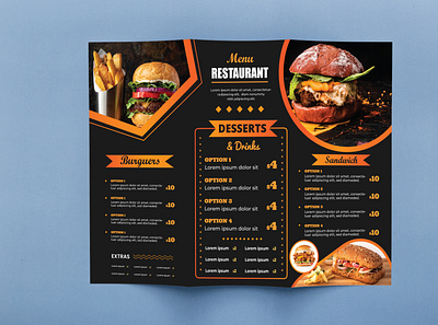 FOOD MENU DESIGN | RESTAURANT MENU banner branding design facebook post food menu food menu design graphic design social media post