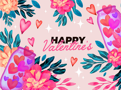 valentine-s-day-background-with-flowers-greeting flowers