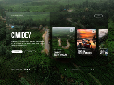 Explore Bandung - Indonesia Nature Style Website Design nature style website design travel website ui web design