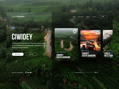 Explore Bandung - Indonesia Nature Style Website Design