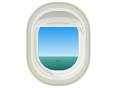window illustration sea vector window