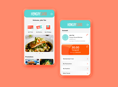 F&B Rewards App app design food mobile uiux