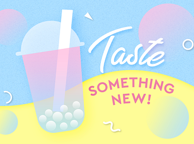 Bubble Tea Illustration design food illustration vector