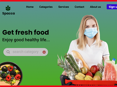 Grocery landing page design grocery landing page web design web page webpage