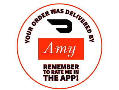 Delivery Sticker graphic design