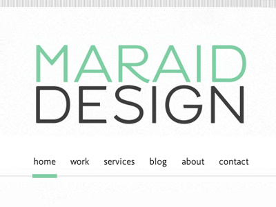 maraid logo in mint green @fontface font logo type typography webdesign website