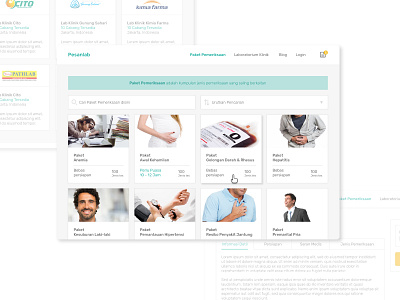 Health Diagnostic Booking Platform UI design healthcare ui website