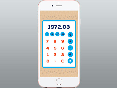 #dailyui #004 Calculator calculator daily ui iphone retro wes anderson color palette