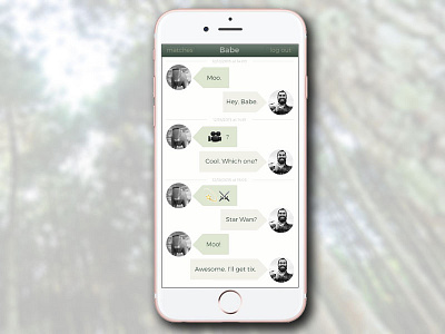 DailyUI #013 - Direct Messaging daily ui iphone messaging montserrat paul bunyan timber